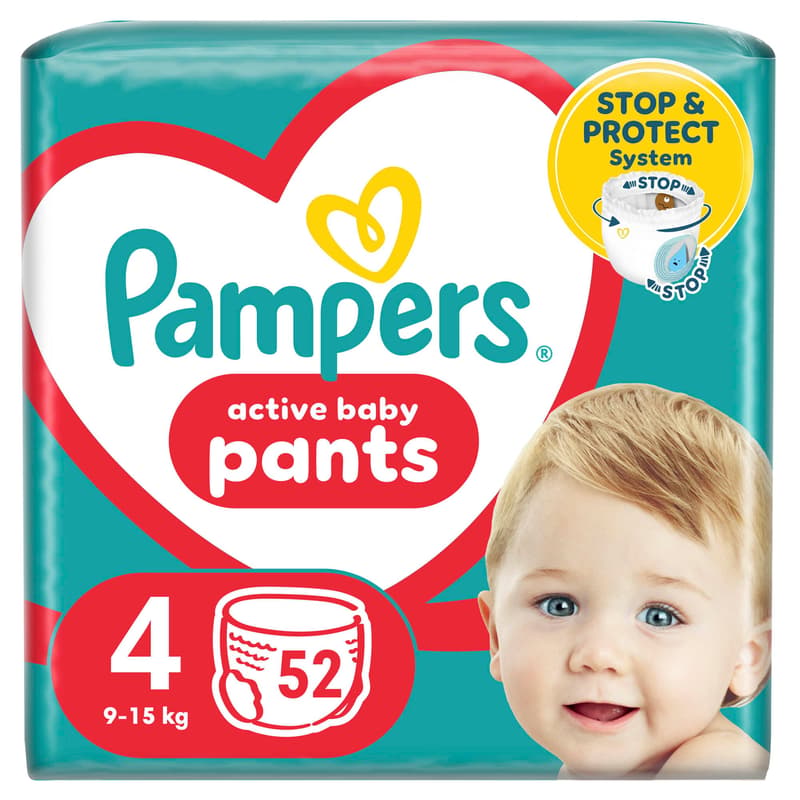 Pampers Pants plenkové kalhotky 4 (9–15 kg)
