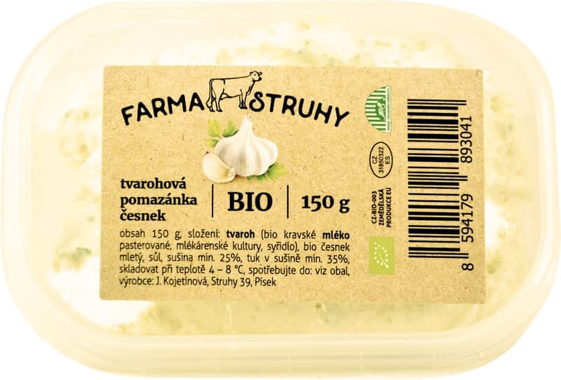 Farma Struhy Organic garlic butter Curds