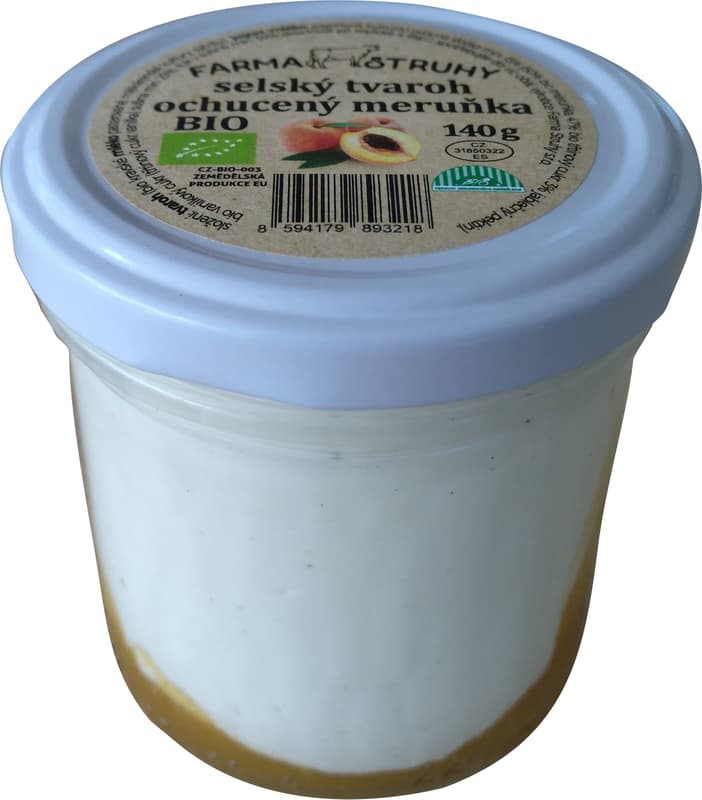 Farma Struhy BIO Rustic cottage cheese flavored with apricot