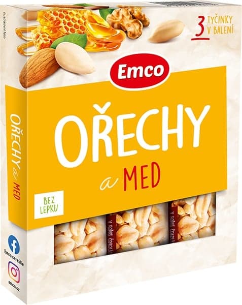 Emco Sticks nuts and honey 3x35g