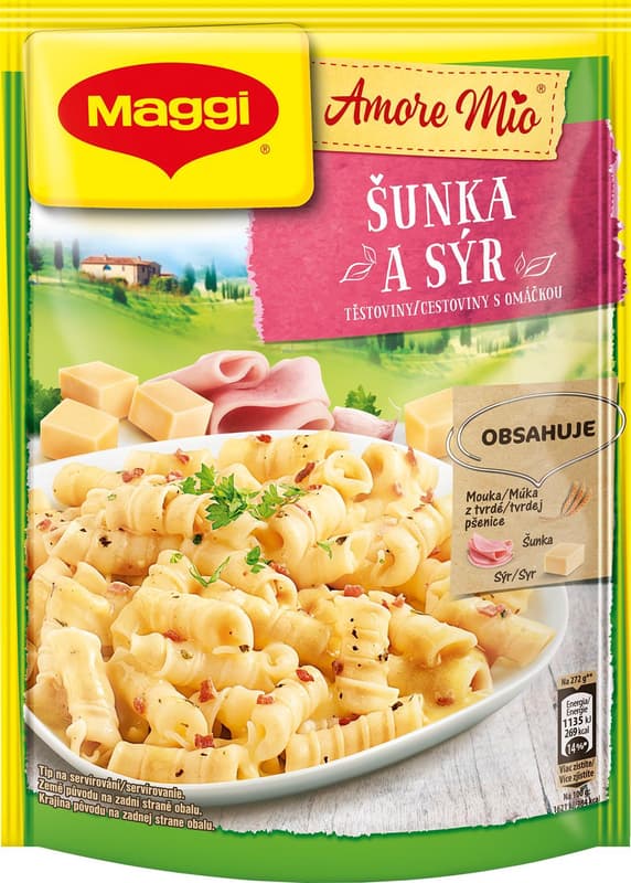 Maggi Amore Mio Šunka a sýr těstoviny s omáčkou