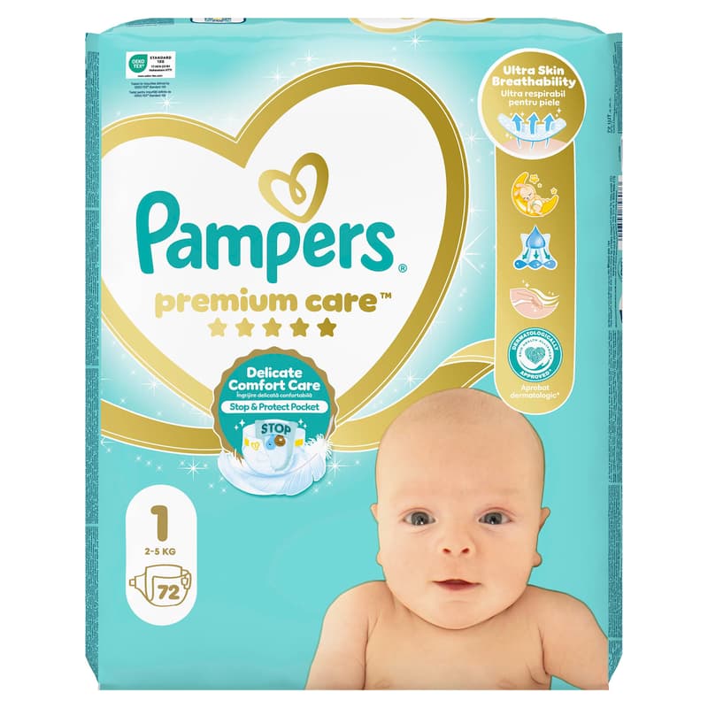 Pampers Premium care disposable diapers newborn 1 (2–5 kg)