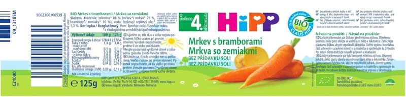 HiPP BIO Mrkev s bramborami