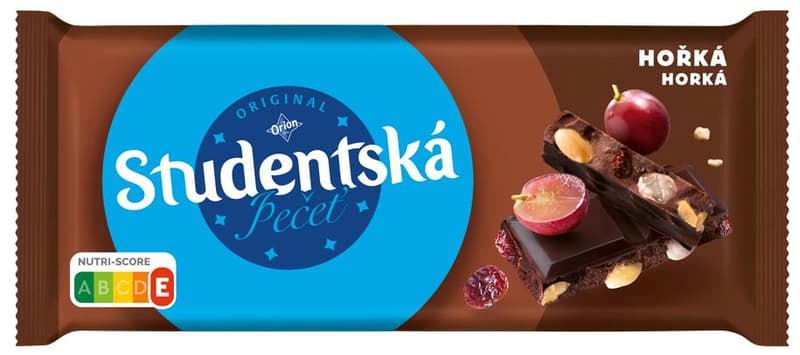 Orion Studentská pečeť Hořká čokoláda s arašídy, rozinkami a želé