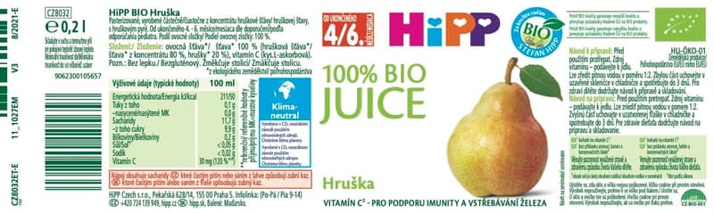 HiPP BIO Pear juice