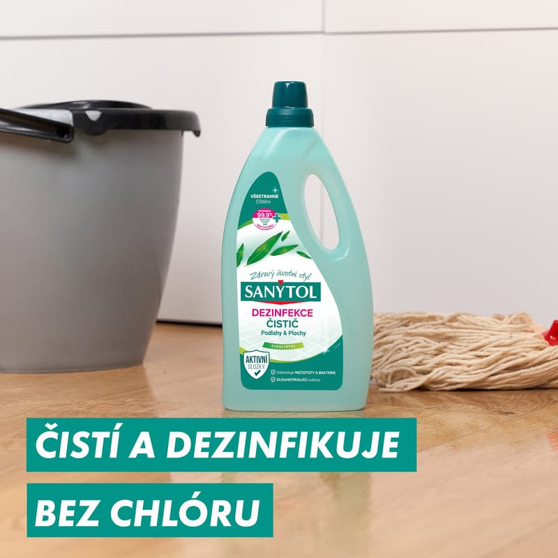 Sanytol Dezinfekce na podlahy a plochy s vůní eukalyptu
