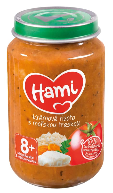 Hami side dish Creamy risotto with cod, 8+