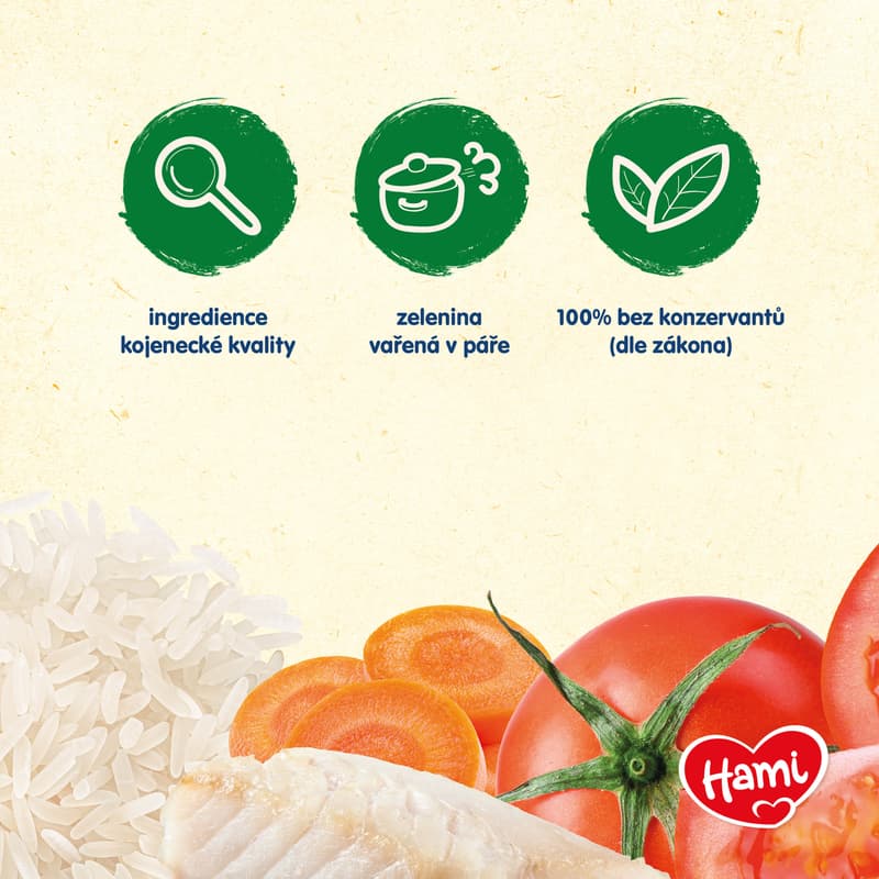 Hami side dish Creamy risotto with cod, 8+