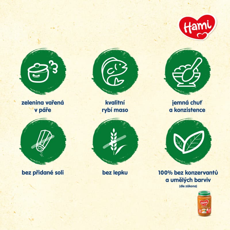 Hami side dish Creamy risotto with cod, 8+