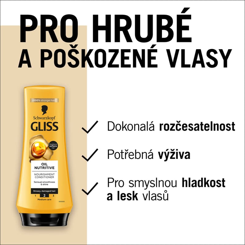 Gliss Oil Nutritive kondicionér pro hrubé a namáhané vlasy