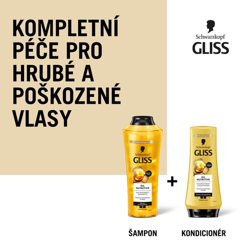 Gliss Oil Nutritive kondicionér pro hrubé a namáhané vlasy