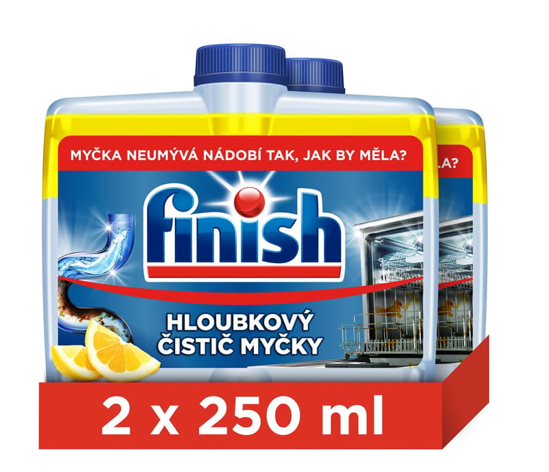 Finish Dishwasher cleaner lemon 2 × 250 ml