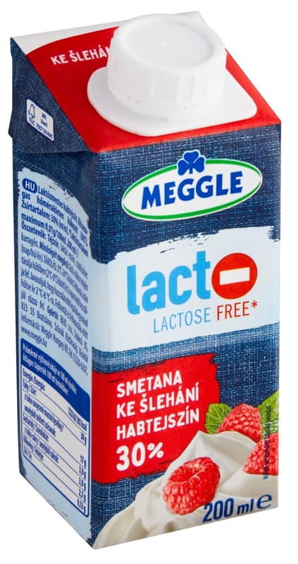 Meggle Bezlaktózová smetana ke šlehání 30%