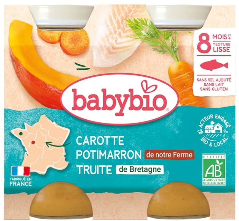 Babybio BIO Carrot and pumpkin with trout