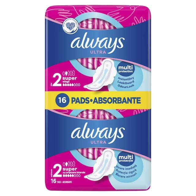 Always Ultra Super Plus Hygienické vložky s křidélky