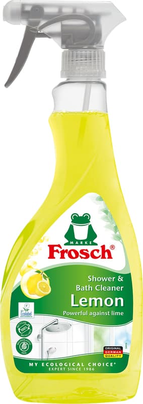 Frosch Cleaner for bathrooms and showers with lemon