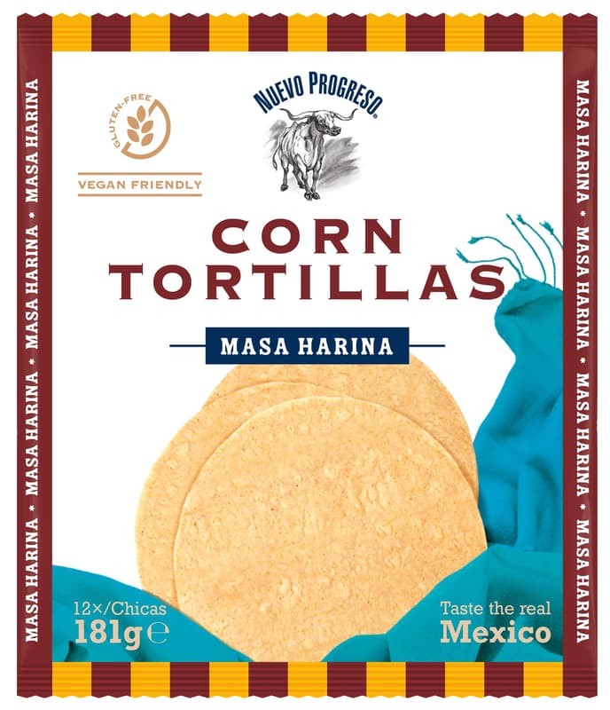 Nuevo Progreso Mexican corn tortillas 15cm 12pcs