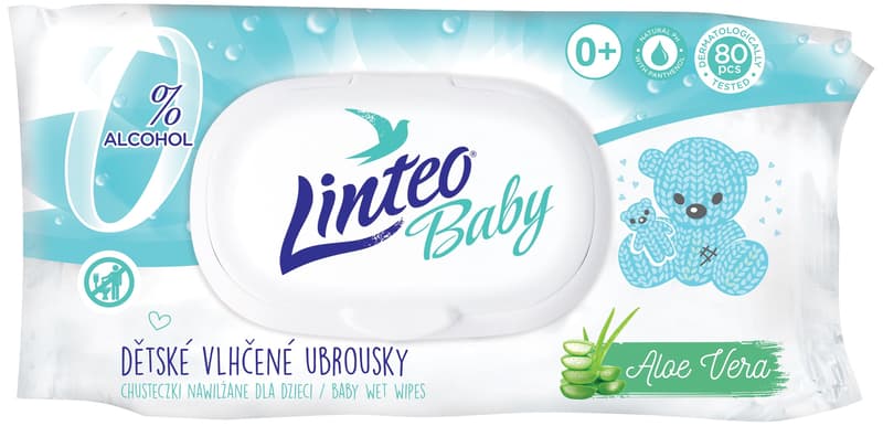 Linteo Baby pure & fresh baby wet wipes with aloe vera 80 pcs
