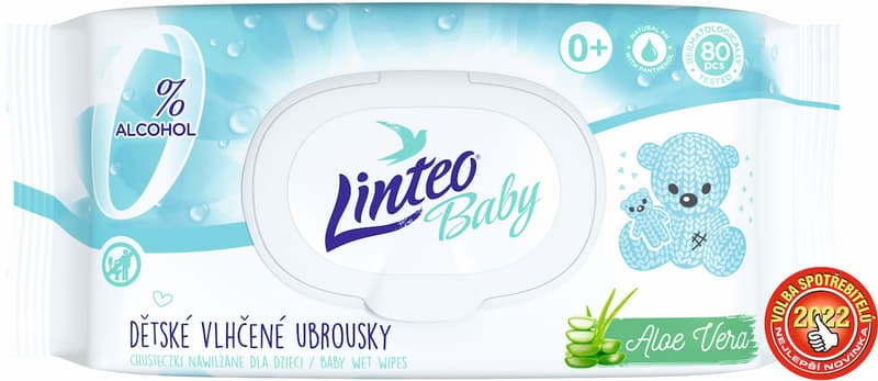 Linteo Baby pure & fresh baby wet wipes with aloe vera 80 pcs