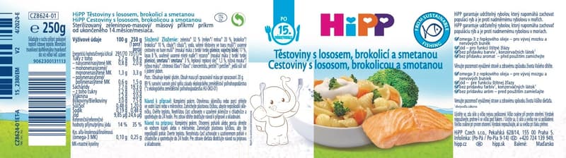 HiPP Pasta with salmon, broccoli and cream