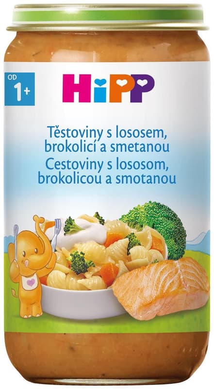 HiPP Pasta with salmon, broccoli and cream