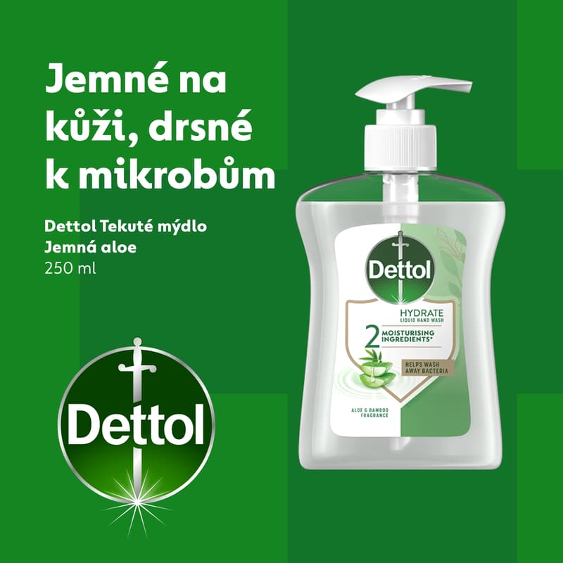 Dettol Hydrating antibacterial soap with aloe vera and milk proteins