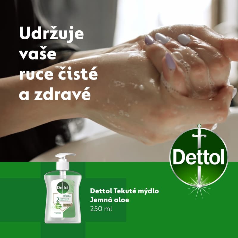 Dettol Hydrating antibacterial soap with aloe vera and milk proteins