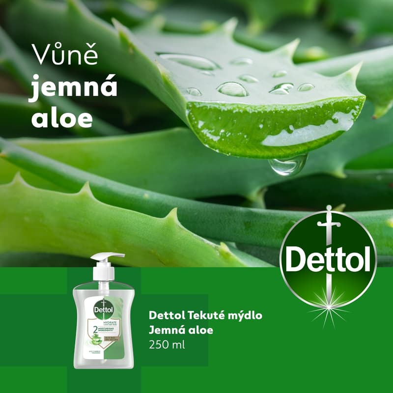 Dettol Hydrating antibacterial soap with aloe vera and milk proteins
