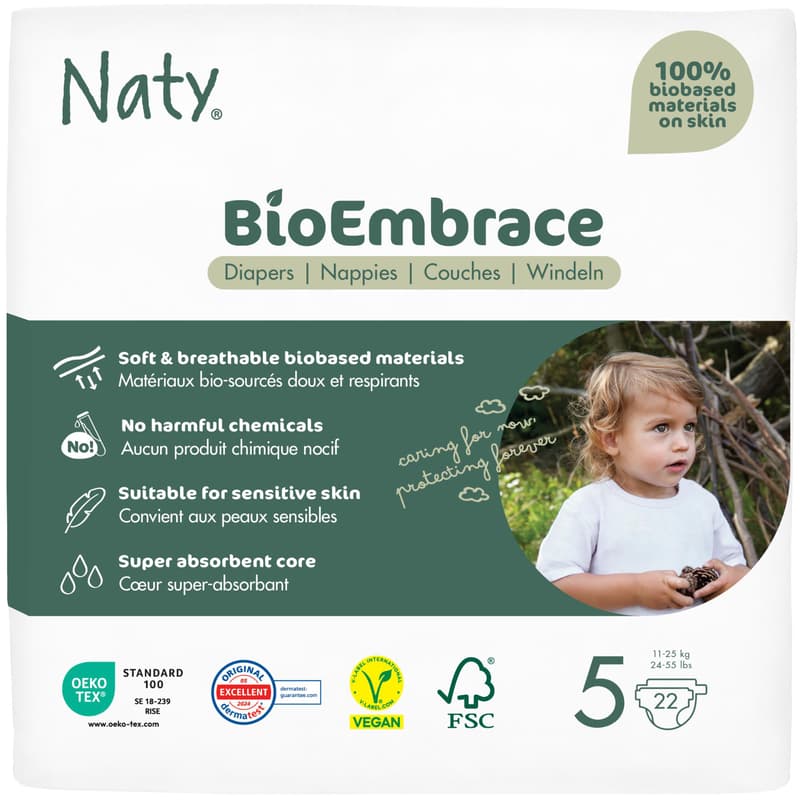 Naty Bioembrace plenky Junior (velikost 5) 11–25 kg