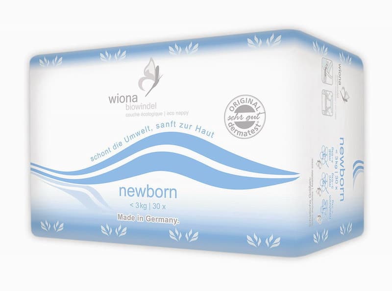 Jednorázové dětské bio plenky Wiona Newborn < 3 kg 30ks