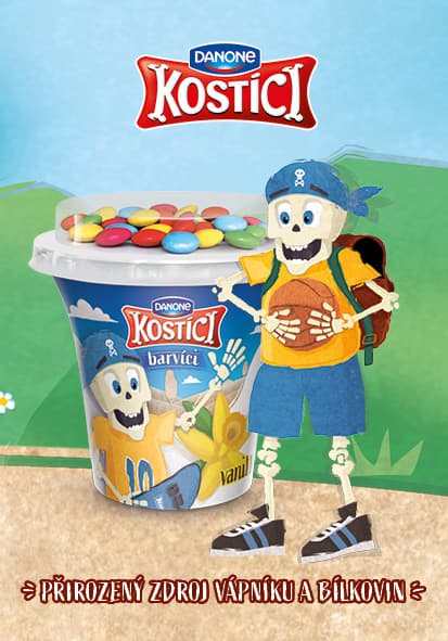 Danone Kostíci Barvíci yoghurt