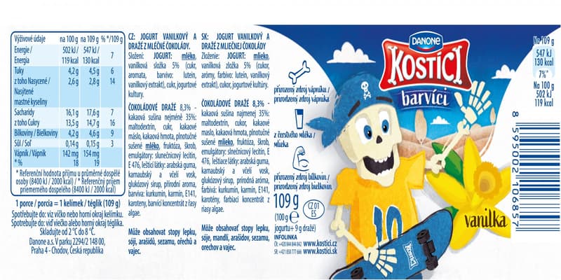 Danone Kostíci Barvíci yoghurt