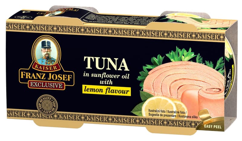 Franz Josef Kaiser Tuna Steak in Sunflower Oil with Lemon Pack