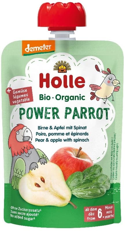 Holle BIO Pear, apple and spinach pocket