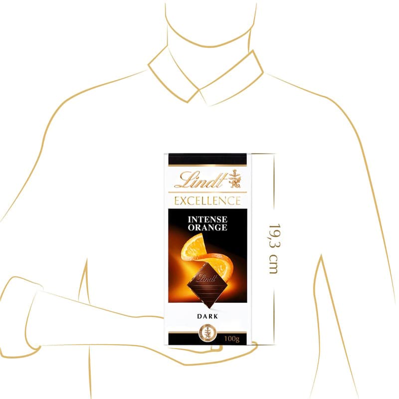 Lindt Chocolate EXCELLENCE Bitter with orange pieces