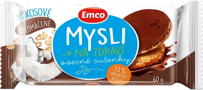 Emco Mind Coconut Oatmeal Cookies - Dipped