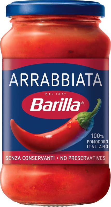 Barilla Arrabbiata tomato sauce with chili peppers