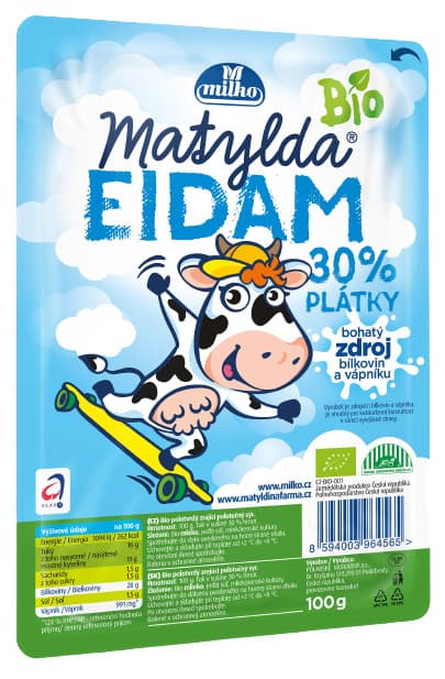 Matylda BIO Edam cheese 30% slices