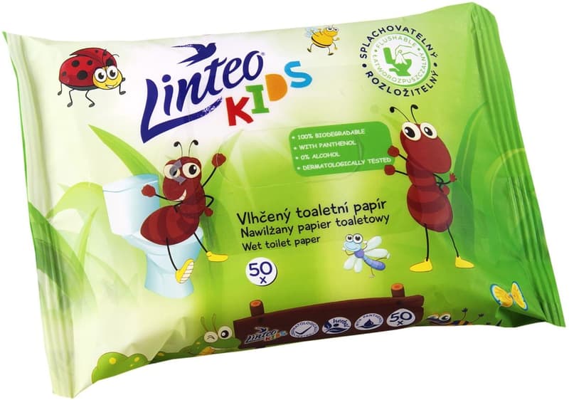 Linteo Kids Vlhčený toaletní papír 1vrstvý
