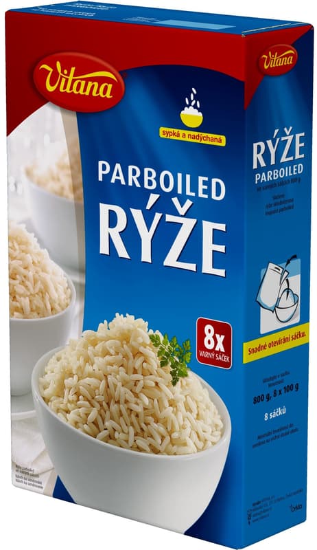 Vitana Parboiled rice in cooking bags