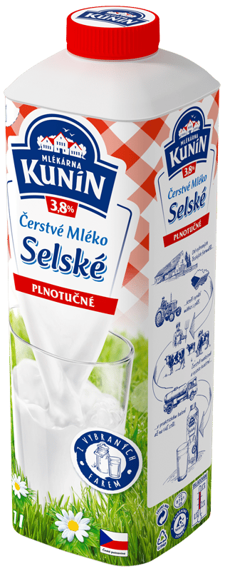 Mlékárna Kunín Peasant fresh whole milk 3.5%