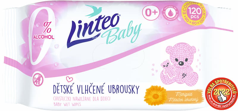 Linteo Baby Wet wipes soft & cream 120 pcs