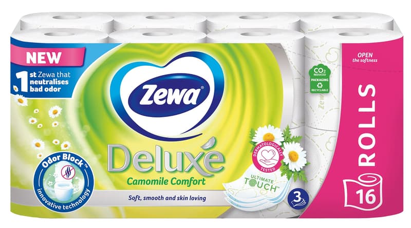 Zewa Deluxe Camomile Comfort toaletní papír 3vrstvý, 16 ks