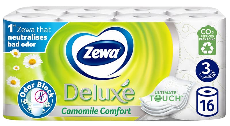 Zewa Deluxe Camomile Comfort toaletní papír 3vrstvý, 16 ks