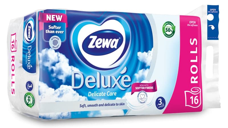 Zewa Delicate Care toilet paper, 3 ply, 16pcs