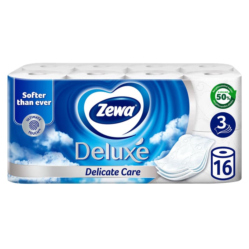Zewa Delicate Care toilet paper, 3 ply, 16pcs