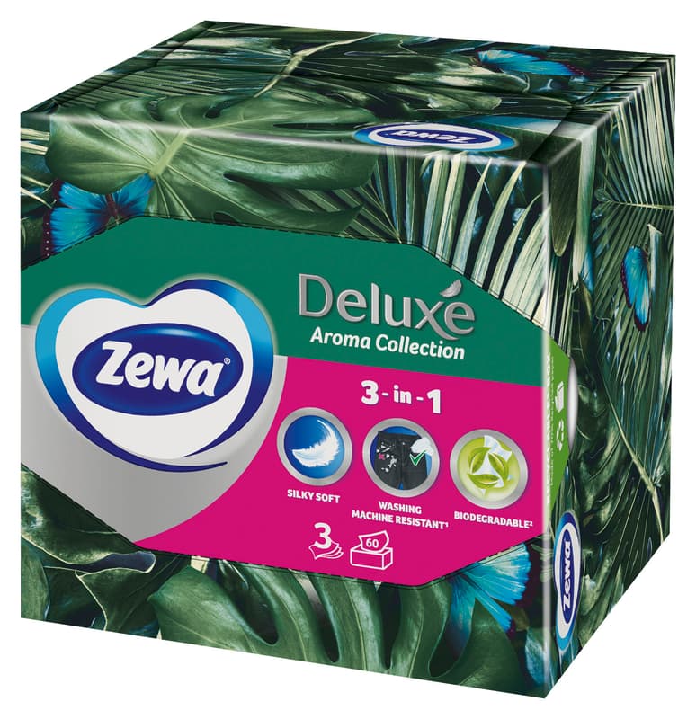 Zewa Deluxe Aroma Collection paper handkerchiefs 3-layer box