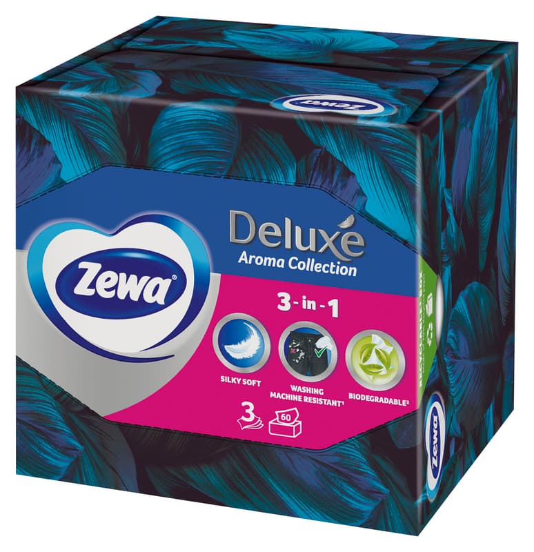 Zewa Deluxe Aroma Collection paper handkerchiefs 3-layer box
