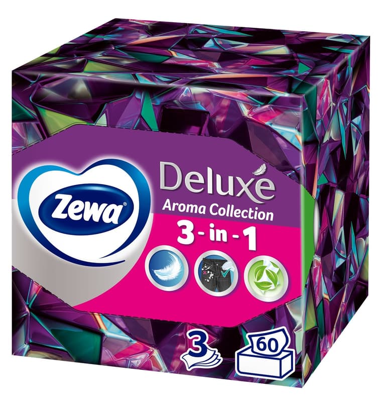 Zewa Deluxe Aroma Collection paper handkerchiefs 3-layer box
