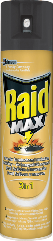 Raid Max 3v1 proti švábům a mravencům